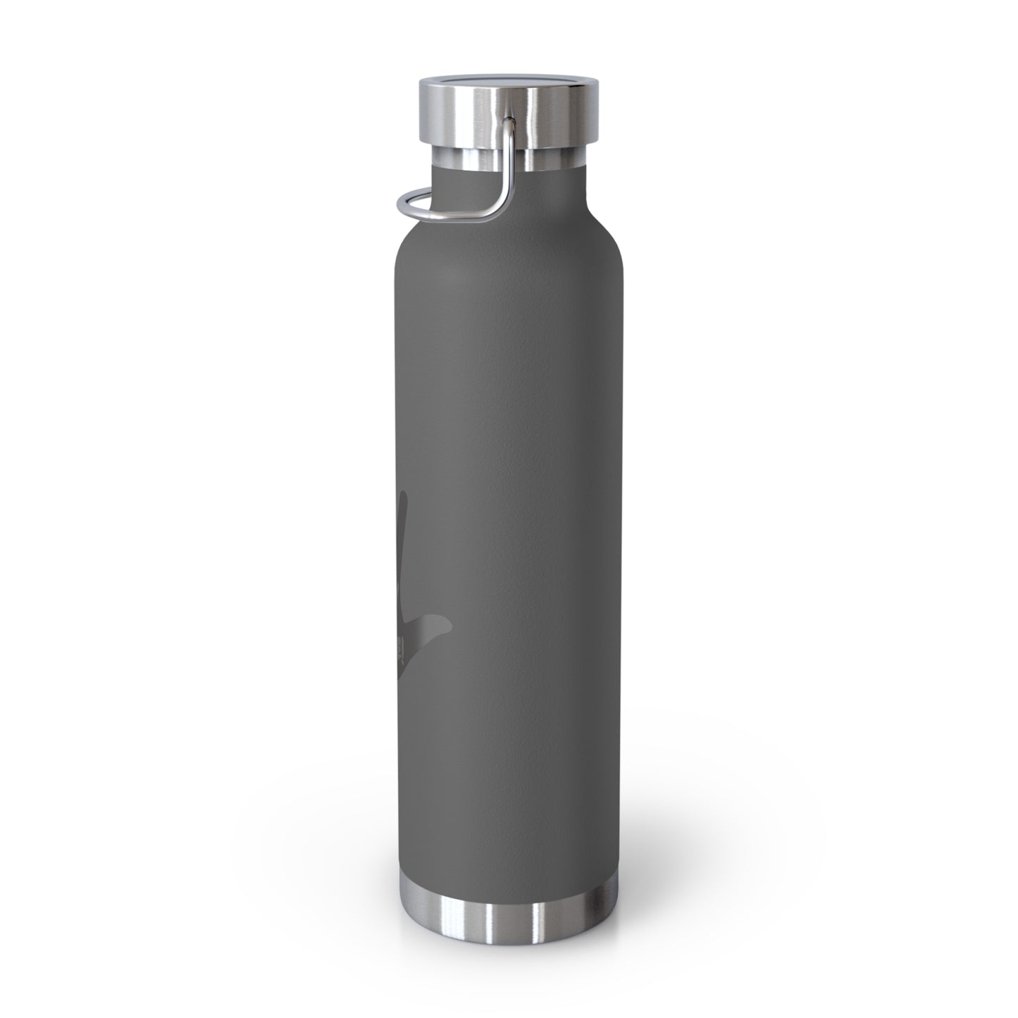Copper Vacuum Insulated Bottleโ Anti Bullying Stainless Steel Thermos with Black Hand Logo โ Hot Cold BPA-Free Water Bottle โ 22oz