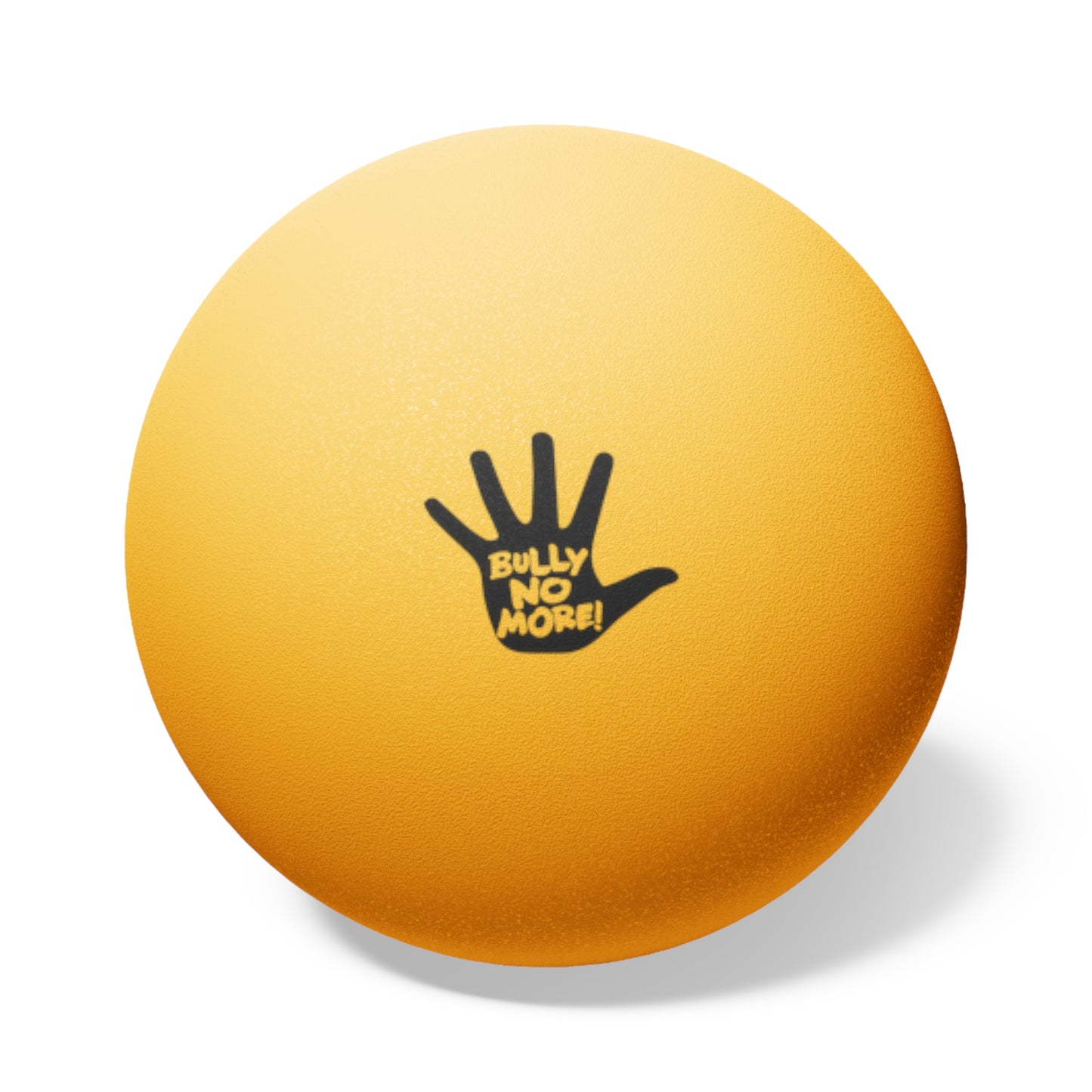 Bully No More Ping Pong Balls โ Motivational Custom Table Tennis Balls Set of 6 โ Anti-Bullying Gifts โ Printed Game Balls, White or Orange