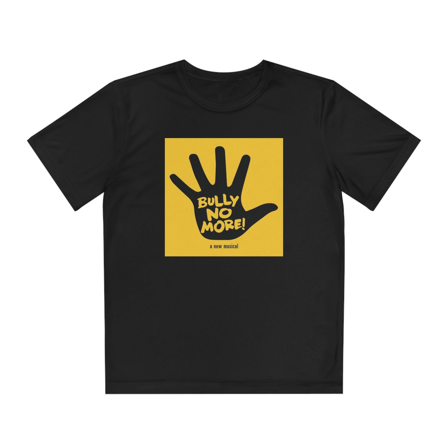 Bully No More Logo Youth Athletic Tee for Sports & Play | Breathable Lightweight Polyester Shirt | Moisture-Wicking Sport T-Shirt for Active Kids & Teens