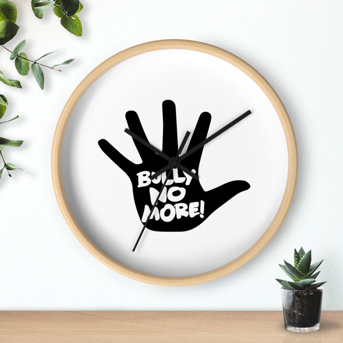 Modern Silent Wall Clock โ 10 Inch Round Wood Frame Clock for Kitchen, Living Room, Office, Bedroom, Home Decor โ Non-Ticking Minimalist